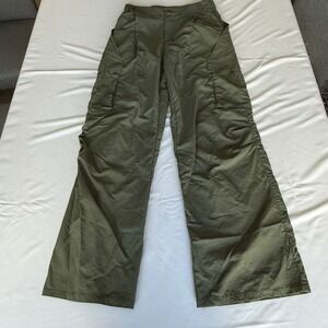 Halara Mid Rise Wide Leg Olive Green Cargo Pants Tech Utility Gorpcore Small